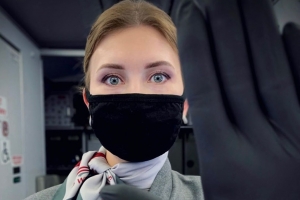 masked stewardess